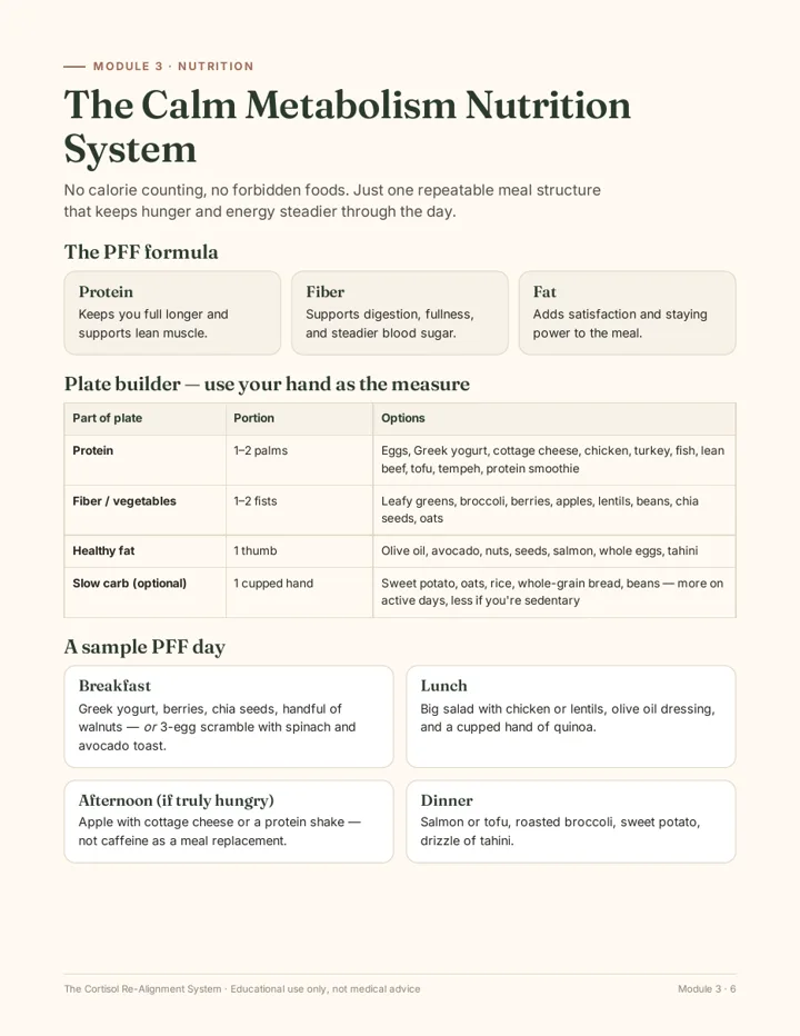 Nutrition system page